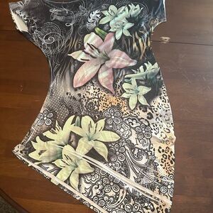 Floral and Animal Print Dress